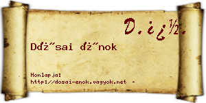 Dósai Énok névjegykártya
